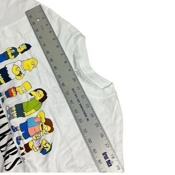 The Simpsons T-Shirt Adult M White Trouble Makers Bart Millhouse‎ Nelson Bully - Picture 5 of 7
